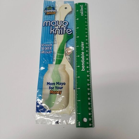 Mayo Knife & Jar Scraper By Compac Home Plastic  - NIB - Picture 4 of 4